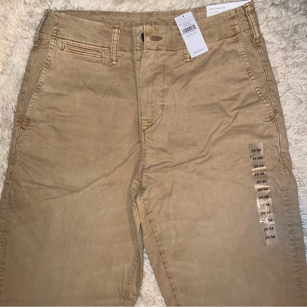 AE Next Level Flex Straight Khaki Pant